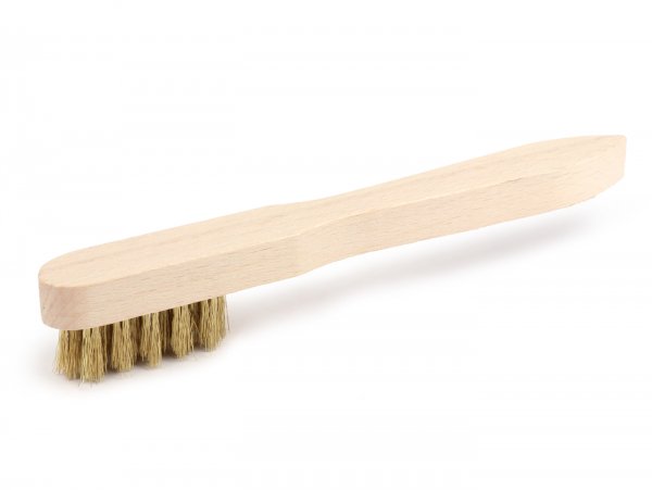 Cepillo para bujías -LESSMANN- de latón corrugado, Ø=0,15mm, filas 3 x 5/6 x 40mm