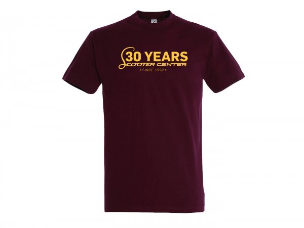 T-Shirt -30 Years Scooter Center -Burgundy - L
