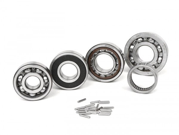 Ball bearing set for engine -SCOOTER CENTER- Vespa Largeframe T5 125cc (VNX5T) - fits also engine casing Malossi VR-One, Pinasco PX/T5