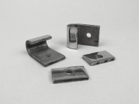 Pair of centre stand brackets -LAMBRETTA- LI (series 2-3, 10.1959-), LIS, SX, TV (series 2-3, 10.1959-), DL, GP - stainless steel
