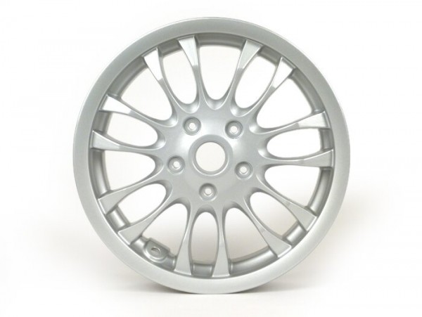 Wheel rim, front-PIAGGIO 3.00-12 inch - 14 spokes- Vespa Sprint 50-150cc -  silver grey