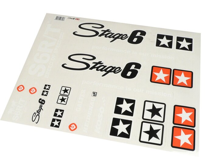 Sticker set -STAGE 6- 420x594mm for dark background - white, Decals, Stickers, Accessories