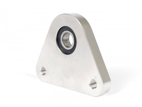 Plaque de roulement triangle roue arrière -swiing- Piaggio Ciao, Bravo, Si - CNC acier inoxydable