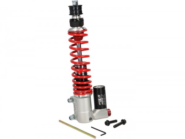 Front shock absorber -YSS TRC Top Line Performance - Red Edition - gas pressure with external reservoir, 280mm with TÜV/ABE- Vespa GTS 125-300 Keyless 2023-