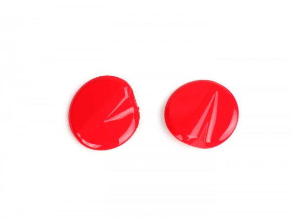 Pair of covers for mirror hole -BGM PRO- Vespa GTS 125-300 (ZAPMA3100, ZAPMA3200, ZAPMA3300) GTS HPE, Supertech (ZAPMA3600) - red (894 red dragon)