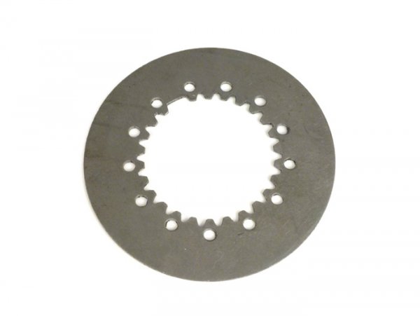 Clutch steel disc -PIAGGIO Vespa type 6 springs- Vespa PX80, PX125, PX150, TS, Sprint, GT, GTR, Super, GL, GS150 (VS5T), VNA2T (081469-), VNB, VBA, VBB - 1.5mm