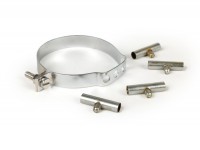 Steering column outer cables clamp -SIL, with grease nipples- Lambretta LI (series 3), LIS, SX, TV (series 3), DL, GP