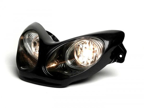 Optique de phare -BGM Next Generation- MBK Nitro (YQ50/L, 2-temps), Yamaha Aerox (YQ50/L, 2-temps) - noir