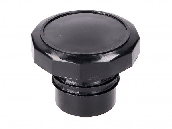 fuel / gas tank cap plastic black -101 OCTANE- for Puch Maxi