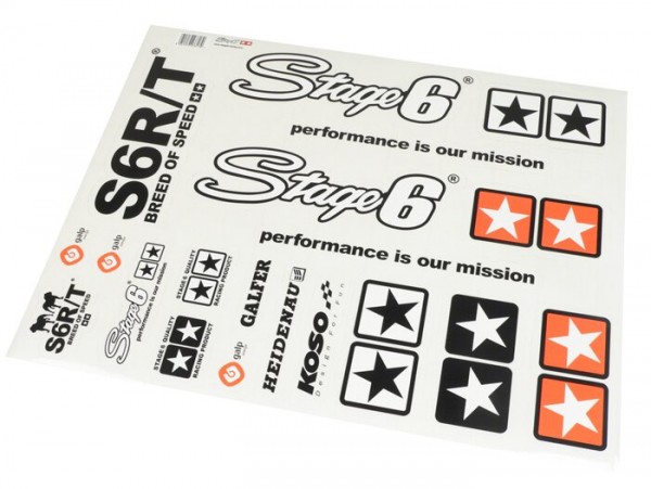 Sticker set -STAGE 6- 420x594mm for light background - schwarz