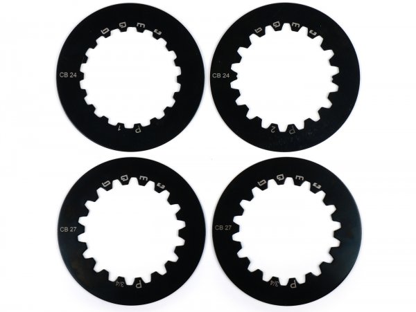 Clutch steel plate set -BGM PRO Cosa2- Vespa Cosa2, PX (1995-), position 3+4, without groove - 1.5mm - (discs needed: 2 pcs)