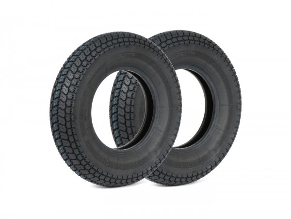 Tyre set -2x BGM Classic (Made in Germany)- 3.50 - 8 inch (4PR) TT 46P 150 km/h (reinforced)) - for tube rims only