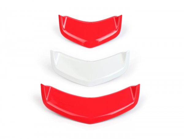 Horn grill insert, chevron set -MOTO NOSTRA, Austrian style- Vespa GTS125/300 (2019-2022), GTS Super (iGet/HPE), GTS Supersport (iGet/HPE), GTS Touring (iGet/HPE), GTS SuperTech (iGet/HPE), GTS Yacht Club, GTS SuperNotte