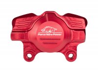 Brake caliper, rear (with TÜV certification) -PORCO NERO POWER 2.0 CNC by Spiegler 2-piston, Ø=29mm- Vespa GT/GTS/GTV 125-300cc (with and without ABS) - anodised red