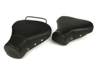 Saddle set -OEM QUALITY front and rear- large frame - with rivest on the side - black