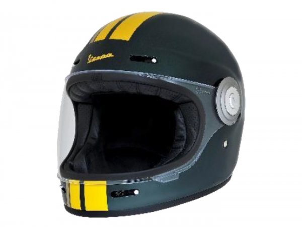 Helm -VESPA Integralhelm- Racing Sixties- grün gelb- XS (52-54 cm)