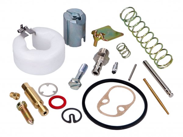 Spare parts repair kit straight fuel connection for Bing SRE 85 carburetor 15mm -101 OCTANE- for Zündapp, Puch Maxi