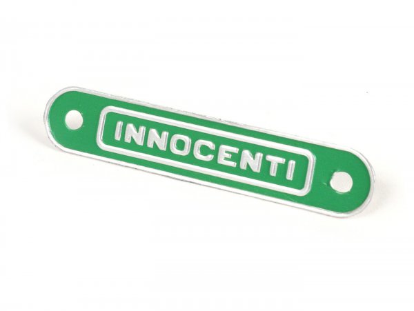 Seat badge Lambretta -MADE IN ITALY- Innocenti - green