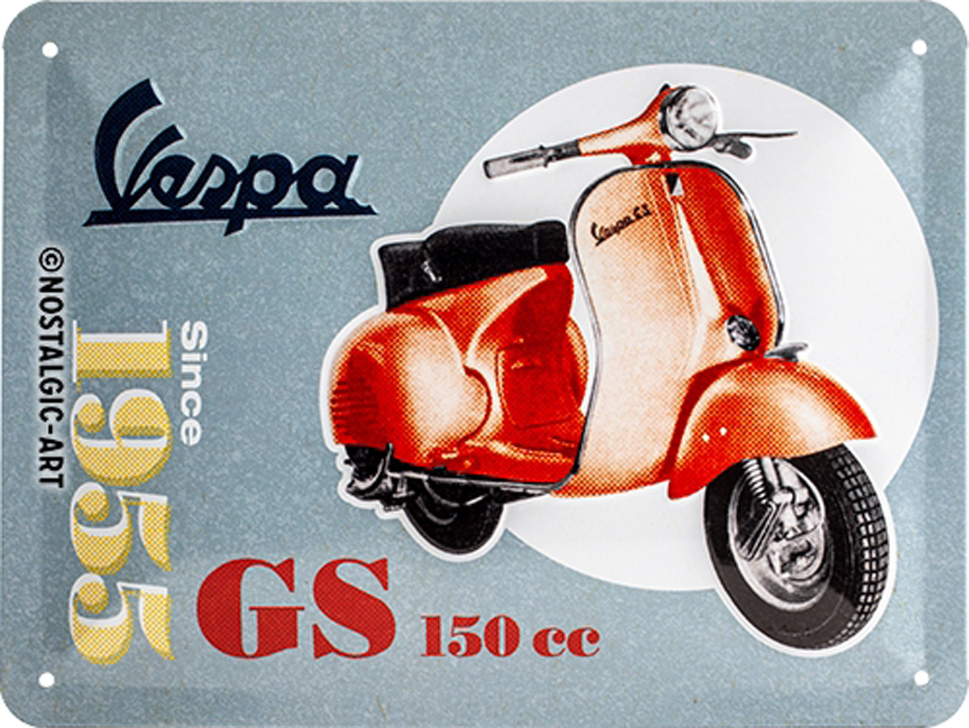 Reklameschild -Nostalgic Art- Vespa, Vespa GS 150 Since 1955, 15x20cm, Bilder, Geschenkartikel
