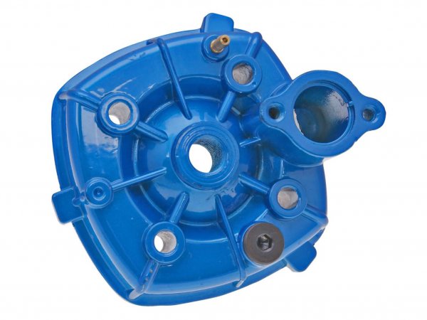 Zylinderkopf 50ccm blau -101 OCTANE- für Piaggio LC 4-eckig