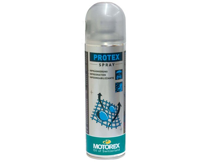 Spray impermeabilizante -MOTOREX Protex- para textiles y cuero - 500ml, Mantenimiento, Aceite y productos químicos