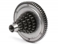 Gear cluster with primary gear -OEM QUALITY- Vespa PX125 (VNX1T, 146314-), PX150 (264565-), T5 125cc, Cosa - 12-13-17-21 teeth with primary gear 68 teeth