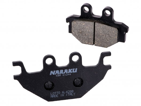 brake pads -NARAKU- organic for Kymco KXR, MXU, Maxxer, UXV, SYM Quad Lander, Yamaha MT, YZF-R