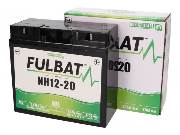 Batterie (Gel), wartungsfrei  -FULBAT 12N19AH / 51913, 12V 19Ah, 186x82x171mm