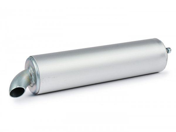 Silencieux -VMC Tork S&B- longitud 235mm, Ø60mm diámetro exterior, tubo perforado Ø23mm interior, círculo de pernos/agujero de montaje Ø42,5mm- aluminio
