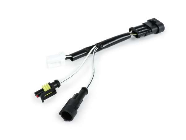 Kabel-Adapter-Kit Blinkerumrüstung hinten -BGM PRO- Vespa GTS125-300 HPE (Modelljahre 2019-2022) - zur Verwendung von Moto Nostra LED Blinker mit dynamischen LED Lauflicht und Rücklicht bis Modelljahr 2018