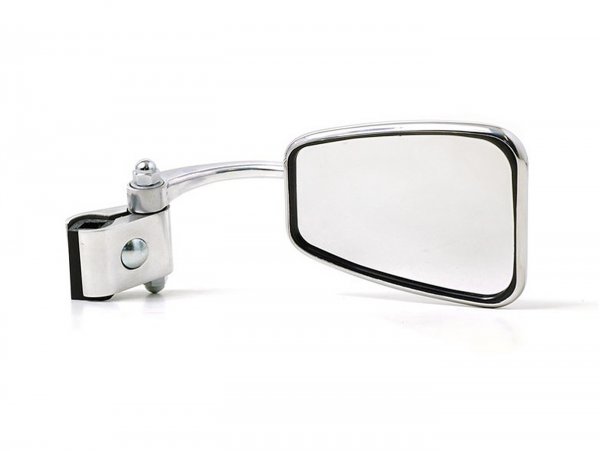 Specchietto -STADIUM fissaggio sul bordoscudo- cromato, squadrato - DX