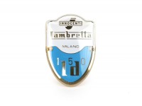 Badge legshield -LAMBRETTA- Lambretta 150 LD - LD 150 (till 1956)