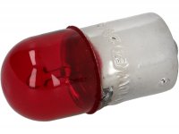 Light bulb -BA15s (straight pins) - 12V 10W - red