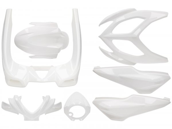 Body part kit -DMP- 7 pc. - Yamaha Aerox 2013 (YQ50/L, 2-stroke), MBK Nitro 2013 (YQ50/L, 2-stroke) - white
