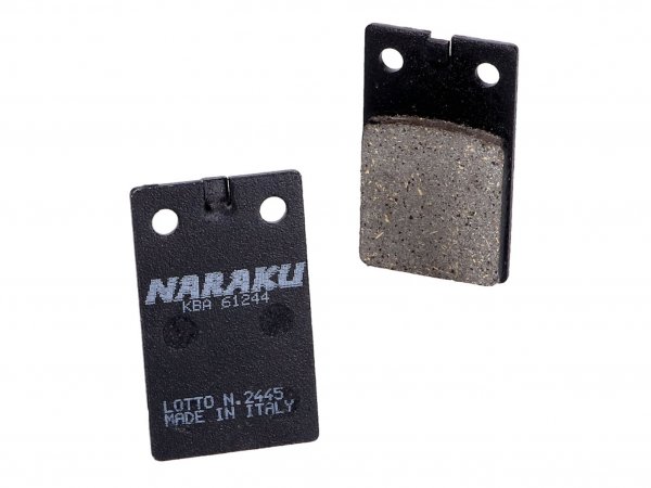 Plaquettes de frein -NARAKU- organiques pour Malaguti F12 Phantom, Crosser, Simson S53, S83