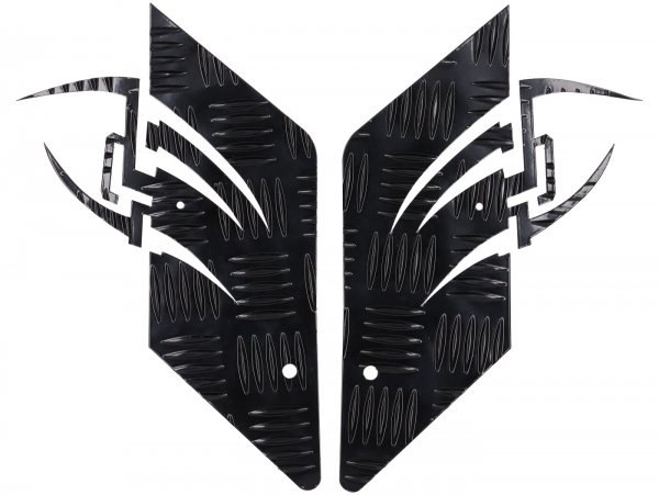 Runningboard alloy -DF OPTICPARTS Style 16- CPI Hussar - rear part - black