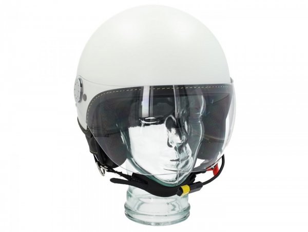 Helmet -VESPA Visor BT "Super Tech"- bianco innocenza (544) - S (55-56cm)