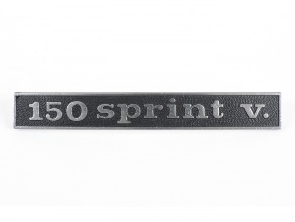 Badge de chassis arrière -QUALITÉ OEM- Vespa 150 Sprint V. (rectangulaire) - Vespa Sprint150 Veloce (depuis 1969)