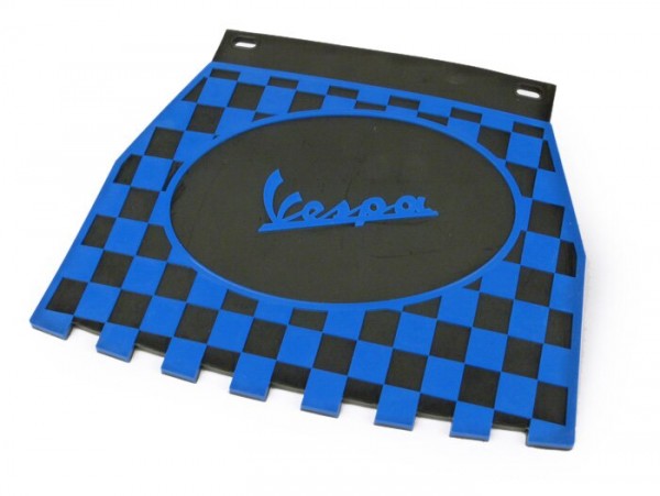 Rear mudflap -CLASSIC Vespa, checkered- black/blue