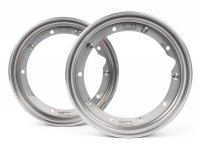 Pair of wheel rims -BGM PRO 2.10-10 inch- Vespa (type PX) - stainless steel