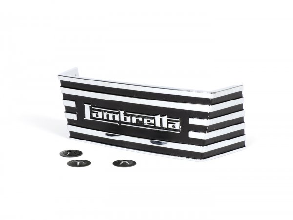 Embellecedor cubre manillar parte trasera con logotipo -CASA LAMBRETTA- Lambretta Lui 50 C/CL (1969-), Lui 75 S/SL (1969-)