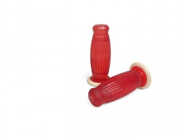 Pair of grips -BUBBLE Superflex- Ø=22mm - red