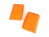 Paire cabochons clignotants -BOSATTA- Vespa PK50 S, PK80 S, PK125 S - avant - orange