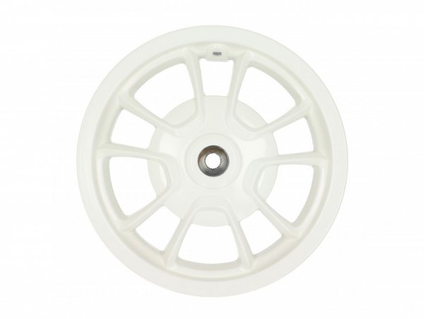 Wheel rim, rear, white -PIAGGIO 3.00-12 inch, Ø brake drum = 110mm - 10 spokes-  Vespa Primavera 50 (ZAPCA0100, ZAPCA0102, ZAPCA0200, ZAPCA0202, ZAPCD010, ZAPCD020)