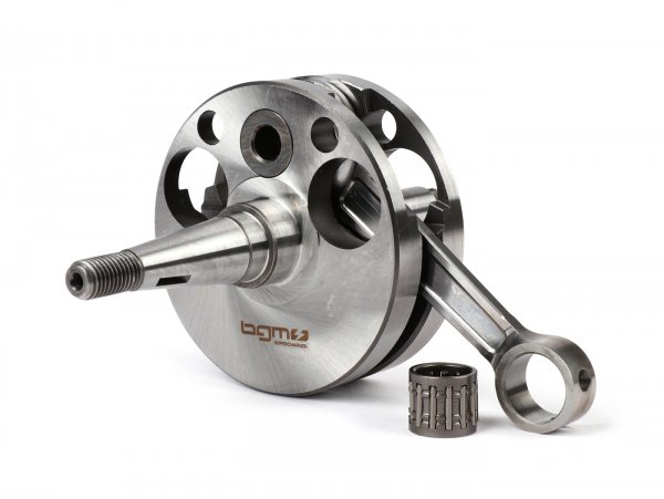 Crankshaft -BGM PRO, direct intake, stroke = 57mm, conrod = 105mm- Motovespa 125, Motovespa 150S - gudgeon pin Ø15mm (needle roller bearing), conversion crank shaft for VNA1T-VNA2T