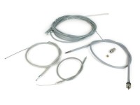 Cable set -MADE IN ITALY- Vespa Rally180 (VSD1T), Rally200 (VSE1T), Sprint - PTFE grey