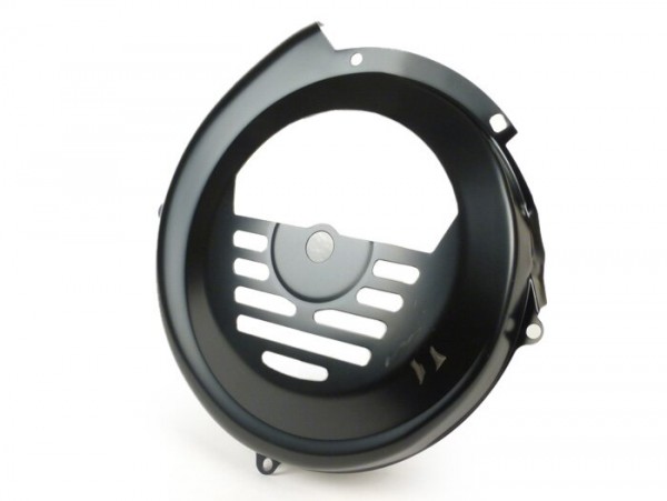 Tapa cubre ventilador -RMS- Vespa V50 N (V5A1T, 92877-), V90 (V9A1T, 22235-) - negro