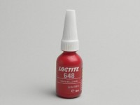 Retaining adhesive -LOCTITE 648 retaining compound for passive surfaces- high strength, oil tolerant, resistant up to 200°C- 10ml - used as adhesive for steel in combination with stainless steel or anodised surfaces
