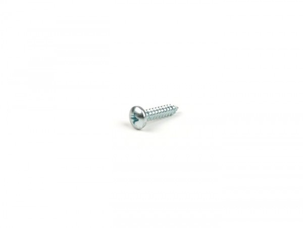 Tapping screw -PIAGGIO DIN 7981 similar- 4.2x19mm - used for mounting cascade below Vespa PK, PX, T5, Cosa, spoiler + steering head cover T5, foot mat step-through PX (1984-)