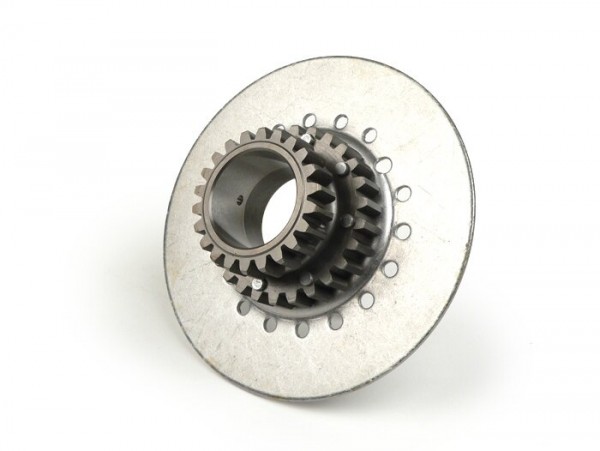 Clutch sprocket -DRT Vespa type 7 springs (Rally200, PX200, T5 125cc)- for primary gear Polini 64 tooth (straight) - 22 tooth